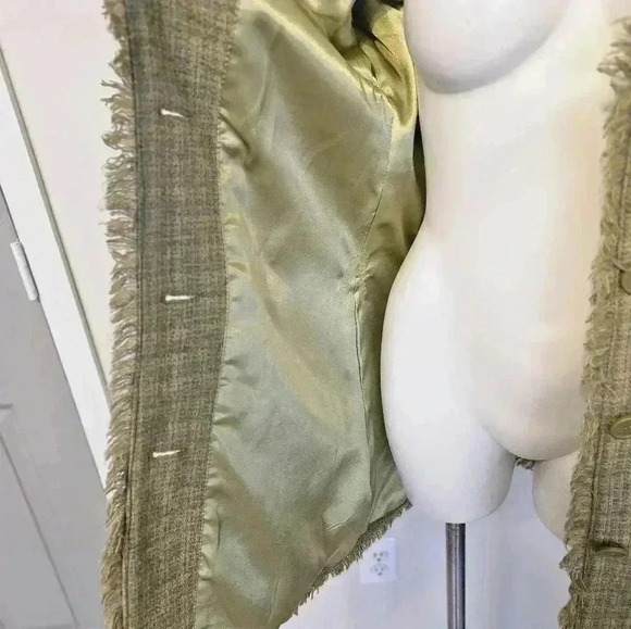 Blanc Noir Wool & Leather Blend Coat Amazing Used condition Size Medium - Picture 13 of 13